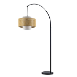 Торшер с декоративным поясом из плетеного бамбука Biuloggicu варинант исполнения - 2 | Loft Concept в Екатеринбурге