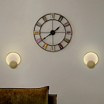 Бра в форме диска из бежевого алебастра Cryptocrystalline Stone варинант исполнения - 3 | Loft Concept в Екатеринбурге