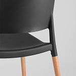 Пластиковый стул на ножках из массива бука Ferret Black 4 шт варинант исполнения - 6 | Loft Concept в Екатеринбурге