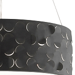 Люстра в форме цилиндра с чёрным фактурным абажуром Round Necklines варинант исполнения - 1 | Loft Concept в Екатеринбурге
