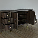 Большой Комод-буфет Elsa Dreams Walnut с ящиками варинант исполнения - 1 | Loft Concept в Екатеринбурге