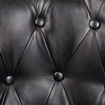 Кресло кожаное с мягкими подлокотниками на 4-х деревянных ножках Logan Leather Armchair black варинант исполнения - 5 | Loft Concept в Екатеринбурге