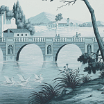 Обои ручная роспись Views of Italy Mare Verde варинант исполнения - 2 | Loft Concept в Екатеринбурге