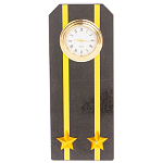 Часы подарочные настольные в виде погона ВМФ из натурального камня Змеевик Military Clock варинант исполнения - 4 | Loft Concept в Екатеринбурге