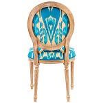 Стул из натурального бука с бирюзово-желтым узором Ikat Pattern бирюзовый варинант исполнения - 2 | Loft Concept в Екатеринбурге