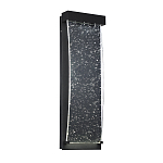 Настенный фонарь уличный прямоугольный черного цвета со стеклом с пузырьками Eurofase варинант исполнения - 2 | Loft Concept в Екатеринбурге