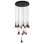 Люстра светодиодная с акриловыми конусообразными плафономи розовое золото Astra 60   варинант исполнения - 2 | Loft Concept в Екатеринбурге