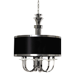 Люстра подвесная круглая с черным абажуром и чашей крепления в форме многогранника Natural Concepts варинант исполнения - 1 | Loft Concept в Екатеринбурге