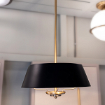 Подвесной светильник с конусовидным металлическим абажуром черного цвета Kichler варинант исполнения - 11 | Loft Concept в Екатеринбурге