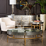 Столик журнальный серебристый с круглой столешницей Showing Refinement варинант исполнения - 3 | Loft Concept в Екатеринбурге