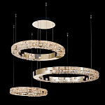 Люстра из 3-х колец с мозаичным хрустальным оформлением Sparks of Crystal варинант исполнения - 1 | Loft Concept в Екатеринбурге