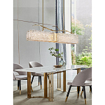 Люстра прямоугольная из фактурного стекла Chandelier Beam варинант исполнения - 4 | Loft Concept в Екатеринбурге