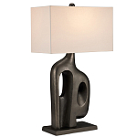 Настольная лампа с прямоугольным тканевым абажуром на фигурном каркасе Brutilist  варинант исполнения - 2 | Loft Concept в Екатеринбурге