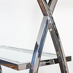 Металлический стеллаж со стеклянными полками Molecule варинант исполнения - 5 | Loft Concept в Екатеринбурге