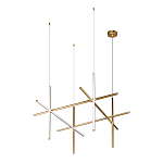 Люстра с 6-ю цилиндрическими плафонами на тонких тросах Trumpet tube варинант исполнения - 4 | Loft Concept в Екатеринбурге