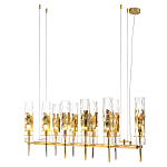 Люстра подвесная прямоугольная с 10-ю цилиндрическими плафонами LIAISON варинант исполнения - 2 | Loft Concept в Екатеринбурге