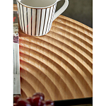 Журнальный столик с круглой фактурной столешницей из натурального дерева Vortex варинант исполнения - 5 | Loft Concept в Екатеринбурге