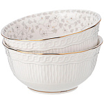 Обеденный сервиз белого цвета из фарфора на 6 персон 23 предмета Floral Charm варинант исполнения - 7 | Loft Concept в Екатеринбурге