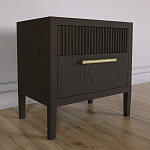 Прикроватная Тумбочка Primo с двумя ящиками Темный орех варинант исполнения - 2 | Loft Concept в Екатеринбурге