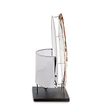 Настольная лампа из перламутра и дерева на подставке Indonesian Shell варинант исполнения - 5 | Loft Concept в Екатеринбурге