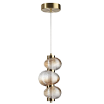 Подвесной светильник с 3-мя рифлеными стеклянными шарами Marcelh Light варинант исполнения - 2 | Loft Concept в Екатеринбурге