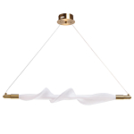 Люстра горизонтальная с волнистым белым плафоном Golden Swirl варинант исполнения - 2 | Loft Concept в Екатеринбурге