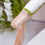 Стул с подлокотниками золотистый из бука с изображением птиц и цветов Blooming Birds варинант исполнения - 2 | Loft Concept в Екатеринбурге