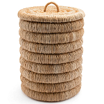 Плетеная корзина с крышкой из плетеного бананового дерева Zuwena Wicker Basket варинант исполнения - 2 | Loft Concept в Екатеринбурге