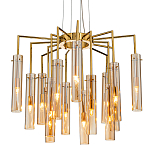 Люстра со стеклянными цилиндрическими плафонами Luminous Cylinders Amber варинант исполнения - 1 | Loft Concept в Екатеринбурге