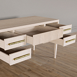 Большой Рабочий стол Primo с 5 выдвижными ящиками Светлый дуб варинант исполнения - 5 | Loft Concept в Екатеринбурге