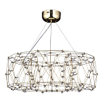 Люстра с тонкой металлической конструкцией цвета золото Quasar варинант исполнения - 1 | Loft Concept в Екатеринбурге