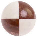 Шар декоративный из натуральных камней Лемезит и Мрамор Белый Natural Stone Spheres варинант исполнения - 2 | Loft Concept в Екатеринбурге