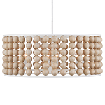 Люстра в форме цилиндра с вставками из деревянных бусин Wooden Beads варинант исполнения - 1 | Loft Concept в Екатеринбурге
