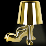Настольная лампа фигурная цвета золото с гладким абажуром Высота 17 см Sophia варинант исполнения - 5 | Loft Concept в Екатеринбурге