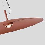 Подвесной светильник круглой формы с коричневым металлическим абажуром Halo Drift варинант исполнения - 2 | Loft Concept в Екатеринбурге