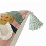 Подушка с цветочным принтом и кисточками Blooming Elegance Daisy варинант исполнения - 3 | Loft Concept в Екатеринбурге