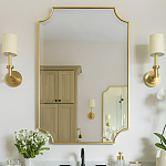 Зеркало в золотой деревянной раме Riviera варинант исполнения - 3 | Loft Concept в Екатеринбурге