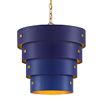 Подвесной светильник фигурный синий из 4-х широких колец Alternating Rings варинант исполнения - 1 | Loft Concept в Екатеринбурге