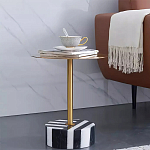 Дизайнерский журнальный стол с круглой столешницей на чёрно-белом основании Muruv варинант исполнения - 1 | Loft Concept в Екатеринбурге