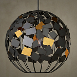 Люстра в форме сферы с декором из металлических квадратов Path to the Stars варинант исполнения - 3 | Loft Concept в Екатеринбурге
