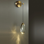 Бра с плафоном в форме капли Crystal Transparent Drop варинант исполнения - 3 | Loft Concept в Екатеринбурге