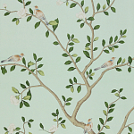 Обои ручная роспись Gustavian Garden Spring on white dyed paper варинант исполнения - 2 | Loft Concept в Екатеринбурге