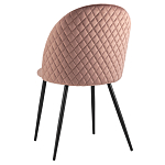 Мягкий стул в велюре пыльно-розового цвета Miruna Chair варинант исполнения - 4 | Loft Concept в Екатеринбурге