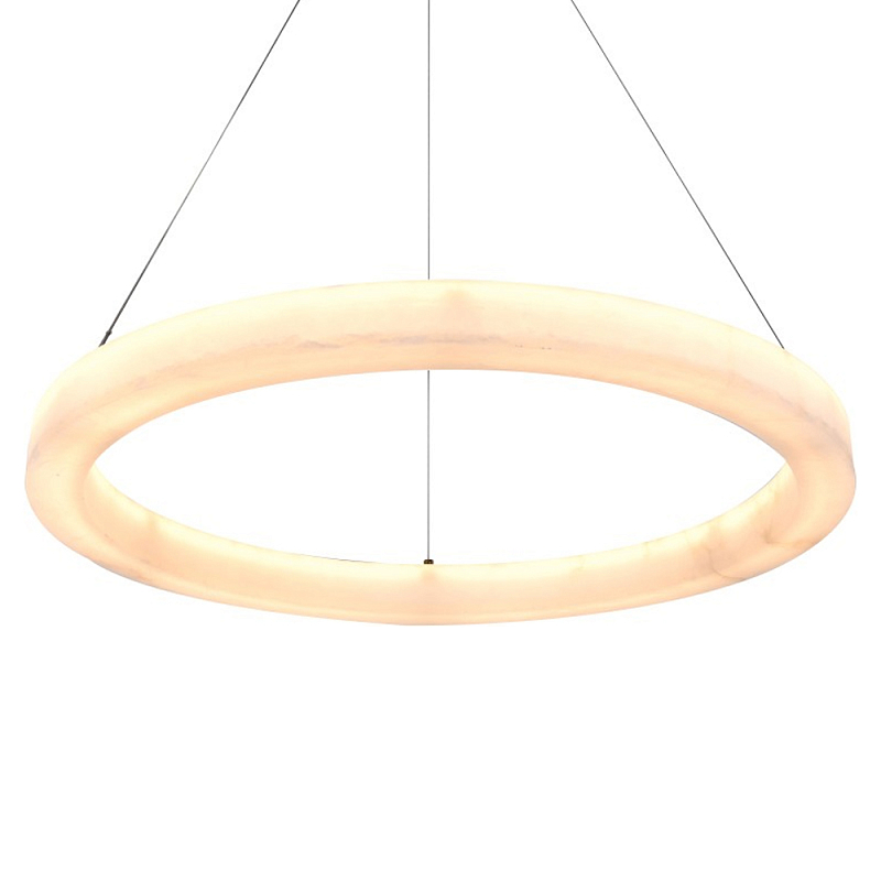 Люстра круглая с цельным каменным корпусом Unbreakable Stone Бронза Белый в Екатеринбурге | Loft Concept 