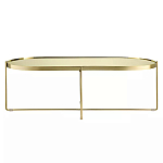 Кофейный столик овальный золотой Modern Mirror Gold Table варинант исполнения - 2 | Loft Concept в Екатеринбурге