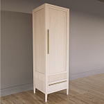 Узкий Шкаф Primo с 2 выдвижными ящиками Светлый дуб варинант исполнения - 3 | Loft Concept в Екатеринбурге