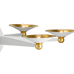 Люстра круглая с бело-золотыми плафонами Light Source варинант исполнения - 1 | Loft Concept в Екатеринбурге