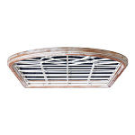 Зеркало-окно настенное в венецианском стиле с деревянной рамой бежевого цвета Venetian Smooth варинант исполнения - 3 | Loft Concept в Екатеринбурге