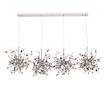 Люстра подвесная из четырех частей с металлическими круглыми элементами Terzani Argent варинант исполнения - 3 | Loft Concept в Екатеринбурге