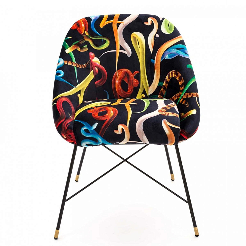 Кресло Seletti Padded Chair Snakes Мульти Черный в Екатеринбурге | Loft Concept 